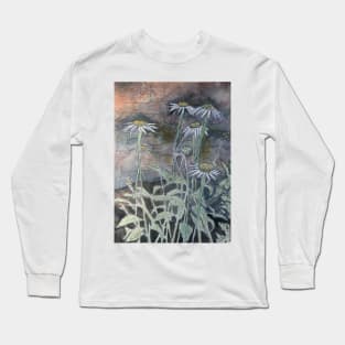 daisy flowers painting Long Sleeve T-Shirt